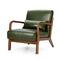 Glitzhome® Mid-Century Faux Leather Accent Chair